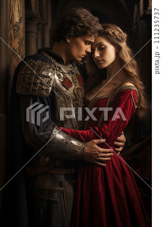 AI-generated content. Renaissance Couple in...のイラスト素材 [111235737] - PIXTA