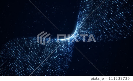 抽象的なデジタルテクノロジーのイメージ。3Dのパーティクル 111235739
