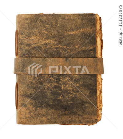 Old antique book with vintage leather cover 111235875