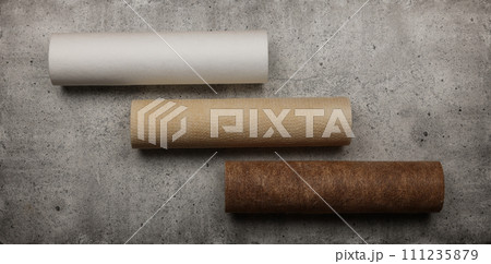 Three clean and dirty water filter cartridges Three clean and dirty water filter cartridges 111235879
