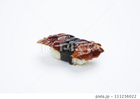 Japanese Cuisine - Eel Sushi on white Japanese Cuisine - Eel Sushi on white 111236022
