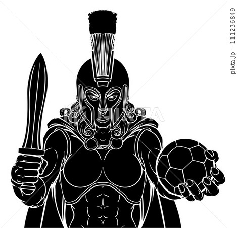 Spartan Trojan Gladiator Soccer Warrior Woman Spartan Trojan Gladiator Soccer Warrior Woman 111236849