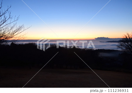 三王山自然公園の雲海、常陸大宮、茨城県 111236931