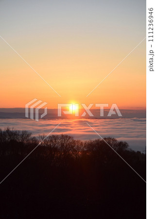 三王山自然公園の雲海、常陸大宮、茨城県 三王山自然公園の雲海、常陸大宮、茨城県 111236946
