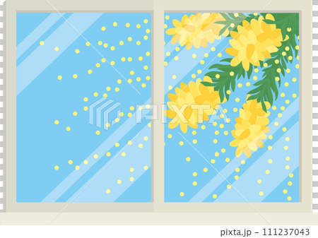 Window illustration_cedar pollen 111237043