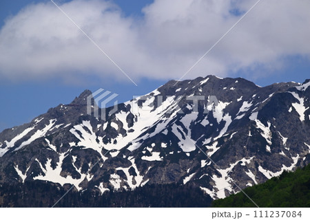 春の山、槍ヶ岳 春の山、槍ヶ岳 111237084