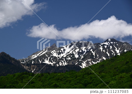 春の山、槍ヶ岳 春の山、槍ヶ岳 111237085