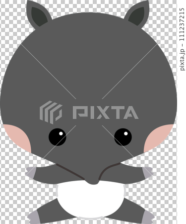 Cute tapir character illustration for toddlers 111237215