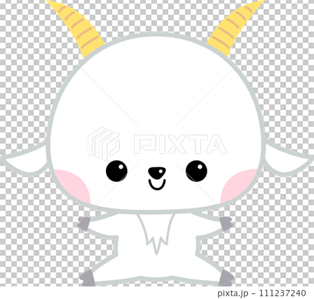Cute goat character illustration for toddlers 111237240