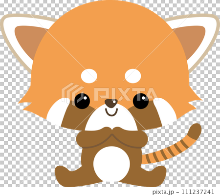 Cute red panda character illustration for toddlers 111237241