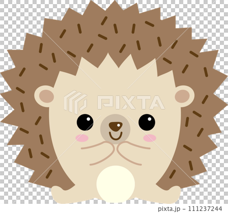 Cute hedgehog character illustration for toddlers 111237244