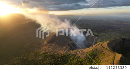 Sunset over Masaya volcano national park Sunset over Masaya volcano national park 111238329