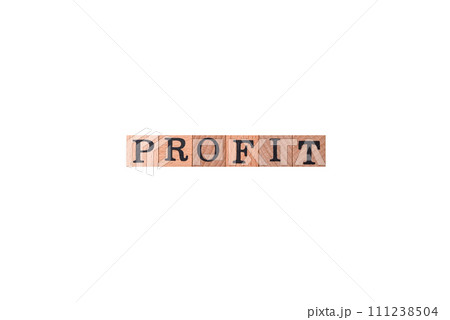 The inscription Profit inspection made of wooden cubes on a plain background The inscription Profit inspection made of wooden cubes on a plain background 111238504