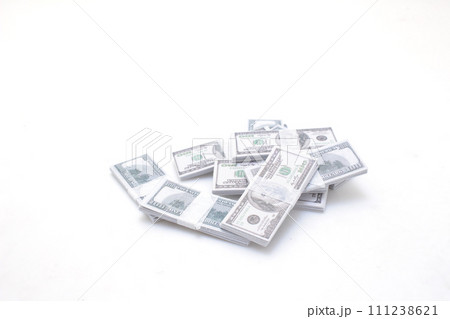 a scale of the Money Pile 100 dollar bills 111238621