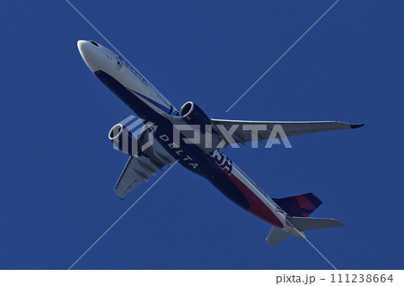 羽田都心ルートを通過するデルタ航空 TEAMUSAカラーリング　エアバスA330-941 111238664
