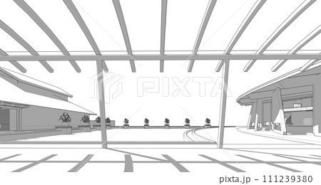 3D illustration of building project 3D illustration of building project 111239380