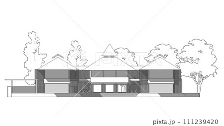 3D illustration of building project 3D illustration of building project 111239420