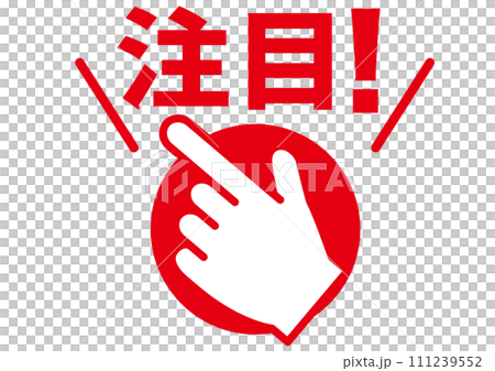 注目,ポイント,要点,大事,仕事,広告,大切,確認,重要,チェック,指さし,指,手,強調,ビジネス, 111239552