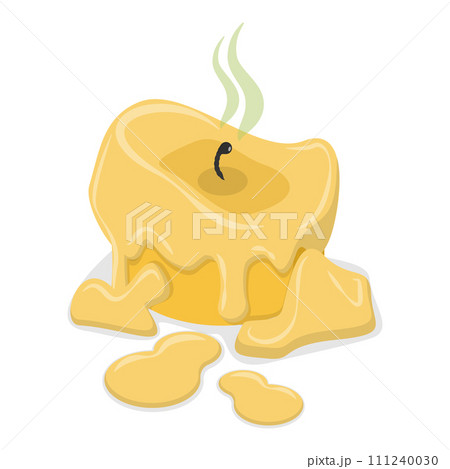 3D Isometric Flat Vector Set of Wax Candles. Item 1 3D Isometric Flat Vector Set of Wax Candles. Item 1 111240030