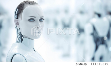 The concept of a humanoid robot technological era. 111240849
