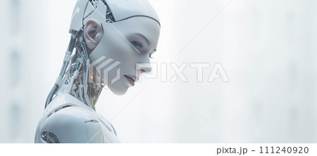 The concept of a humanoid robot technological era. 111240920