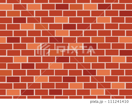 Red brick wall seamless Vector illustration background 111241410