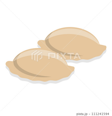 3D Isometric Flat Vector Set of Dumplings. Item 2 3D Isometric Flat Vector Set of Dumplings. Item 2 111241594