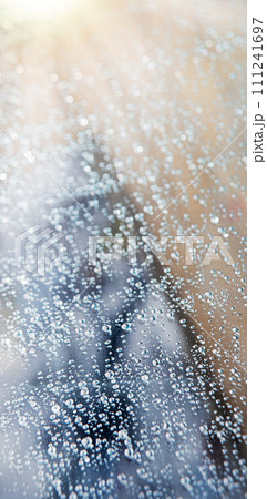 Raindrops on the car wondow 111241697