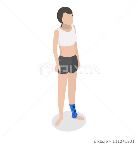 3D Isometric Flat Vector Illustration of Rehabilitation After Trauma. Item 6 3D Isometric Flat Vector Illustration of Rehabilitation After Trauma. Item 6 111241831