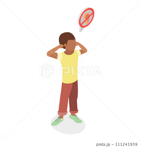 3D Isometric Flat Vector Illustration of Play Peekaboo. Item 4 3D Isometric Flat Vector Illustration of Play Peekaboo. Item 4 111241939