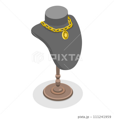 3D Isometric Flat Vector Illustration of Jewelry Shop. Item 2 111241959