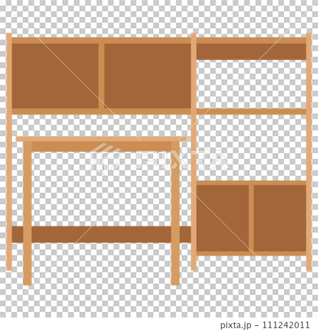 収納付きのシンプルな机のイラスト素材 ベクター 収納付きのシンプルな机のイラスト素材 ベクター 111242011