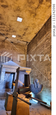 Statues of the Great Temple of Amun at sunset, Karnak Temple most famous view, Luxor, Egypt Statues of the Great Temple of Amun at sunset, Karnak Temple most famous view, Luxor, Egypt 111242098