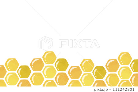 Cute Honey Bee illustration honeycomb. Isolated on white background Cute Honey Bee illustration honeycomb. Isolated on white background 111242801