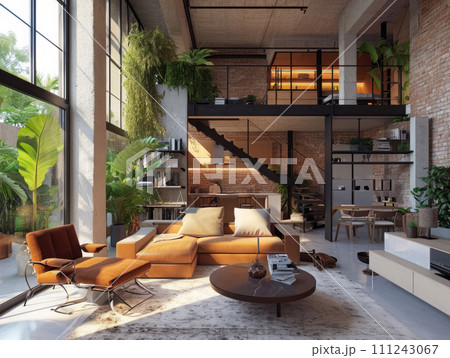 Condo apartment interior in upscale neighborhood Condo apartment interior in upscale neighborhood 111243067