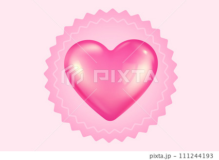 Vector icons of pink and red heart for Valentine's Day in realistic 3d style. Vector icons of pink and red heart for Valentine's Day in realistic 3d style. 111244193