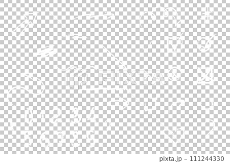 Set of Charcoal elements for notes Set of Charcoal elements for notes 111244330
