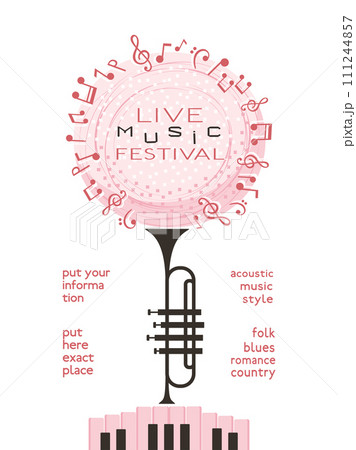 Live Music Festival minimal design vector poster Live Music Festival minimal design vector poster 111244857