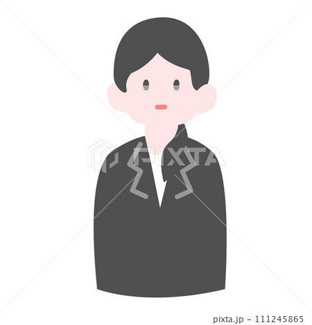カラー正面を向いた女性会社員ver2 カラー正面を向いた女性会社員ver2 111245865