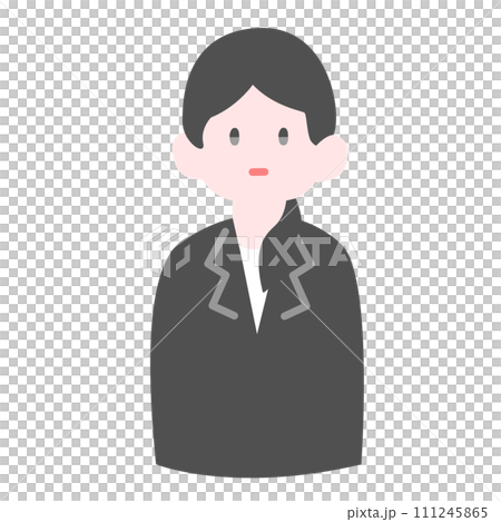 カラー正面を向いた女性会社員ver2 カラー正面を向いた女性会社員ver2 111245865