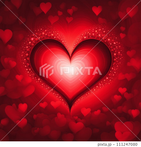 Red Heart shape with bokeh background Red Heart shape with bokeh background 111247080
