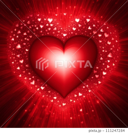 Red Heart shape with bokeh background Red Heart shape with bokeh background 111247284