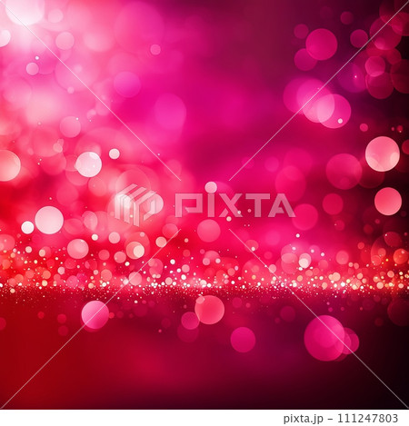 Red and Pink Abstract background with bokeh background 111247803