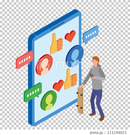 Image illustration of communication app 111248021