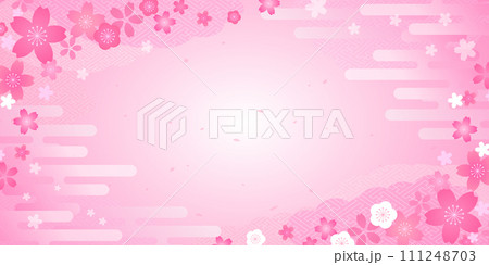 桜のカードデザインテンプレート 111248703