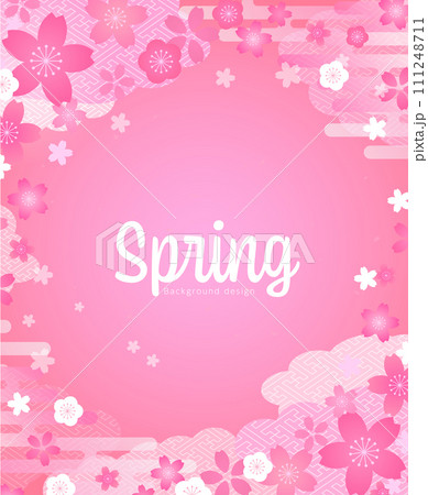 桜のカードデザインテンプレート 111248711