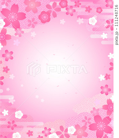 桜のカードデザインテンプレート 桜のカードデザインテンプレート 111248716