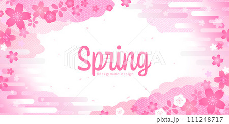 桜のカードデザインテンプレート 桜のカードデザインテンプレート 111248717