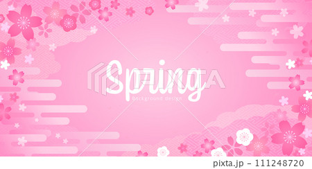 桜のカードデザインテンプレート 111248720