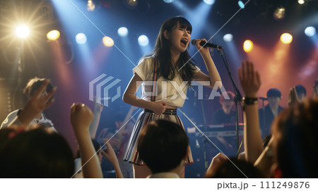 AI画像生成 ライブの熱気 AI画像生成 ライブの熱気 111249876